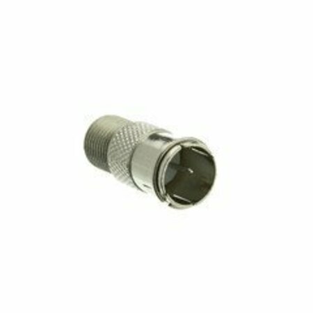 SWE-TECH 3C F-pin Coaxial Quick Connect Adapter, Threaded F-pin Female to Quick F-pin Male FWT200-103